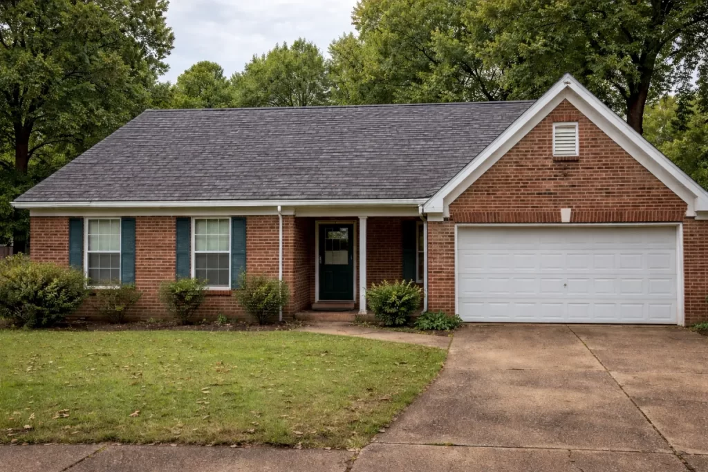 Completed roof replacement on Memphis home by RoofWorks